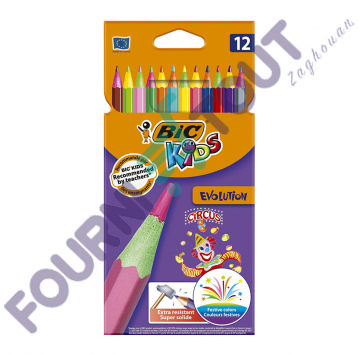 Crayons De 12 Couleurs Bic...